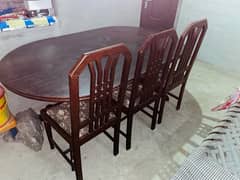 10/10 Condition Dining Table with chairs Black Lakar