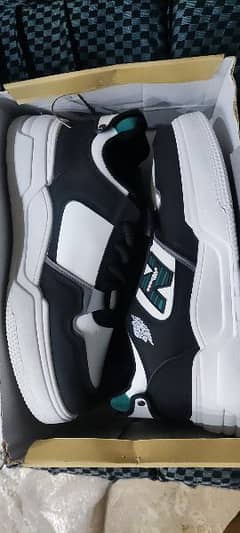 HIGH QUALITY BLACK AND WHITE 43 NUMBER SNEAKERS