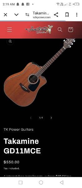 TAKAMINE GD11MCE-NS (originla) semi acoustic guitar new in less price 3