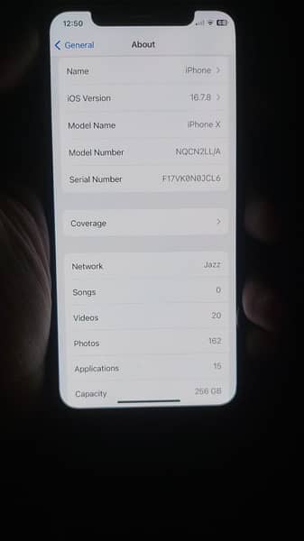 iphone x 256 battery health 100 battery change 6