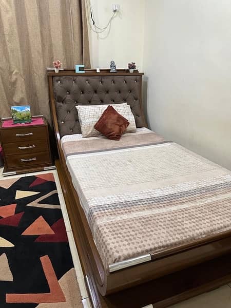 Bedroom Set - Single Bed, Side Tables, Cupboard and Dresser 0