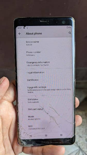 Sony Xperia xz3 in rough condition 3