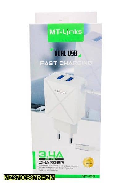 Fast Charger Dual USB Port Charger 0