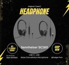 Sennheiser Sc160 USB / Type-C Noise Cancellation Headset Calls Macbook
