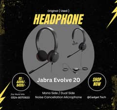 Jabra Evolve 20 Duo Mono Noise Cancellation Headset Calls & Meetings 0