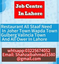 Restaurant Job All Ower In Lahore Need All Staff
