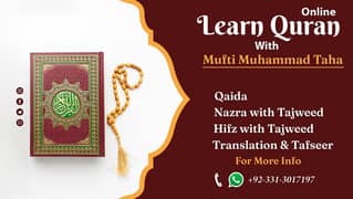 Learn Online Quran from Mufti Mohammad TAHA