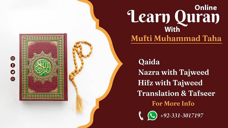 Learn Online Quran from Mufti Mohammad TAHA 0