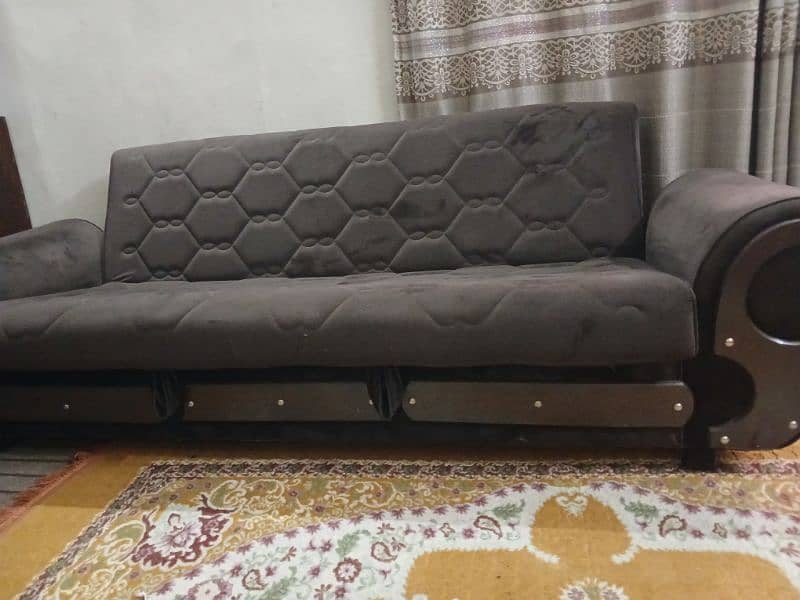 sofa cum bed in good conditon urgent sell 5