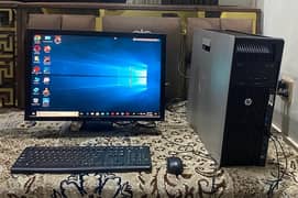 HP Z620 workstation + dell 24inch led Full gaming setup