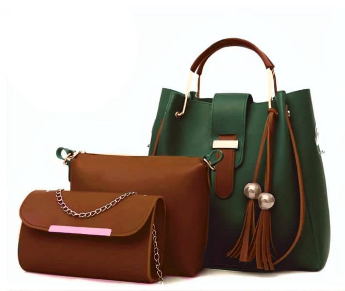 trandy leather bag 3 piece 4