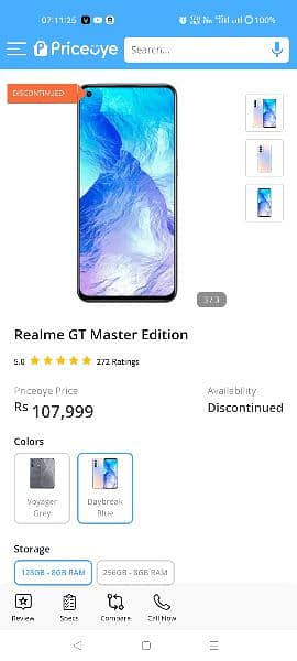 Realme GT master edition 8/256 urgent sale 1