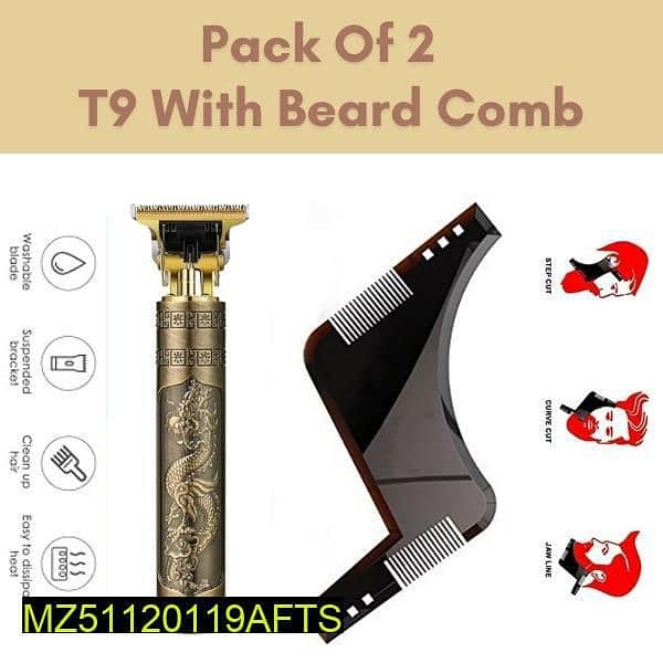 professional T9 trimmer with beard comb for men 1