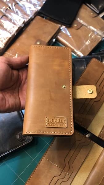 Handmade Stitching Leather Wallets 0