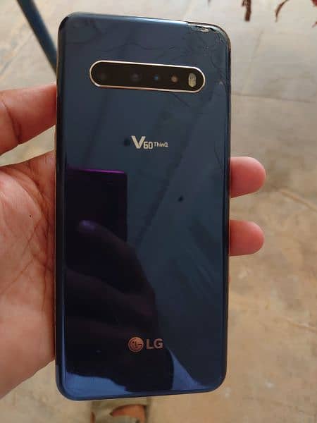 LG v60 thinq back crack PTA approved condition 10/8.5 3