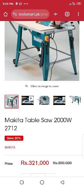 Makita Table Saw 2000W 2712 0