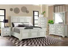 double bed set, king size bed set, sheesham wood bed set, complete set