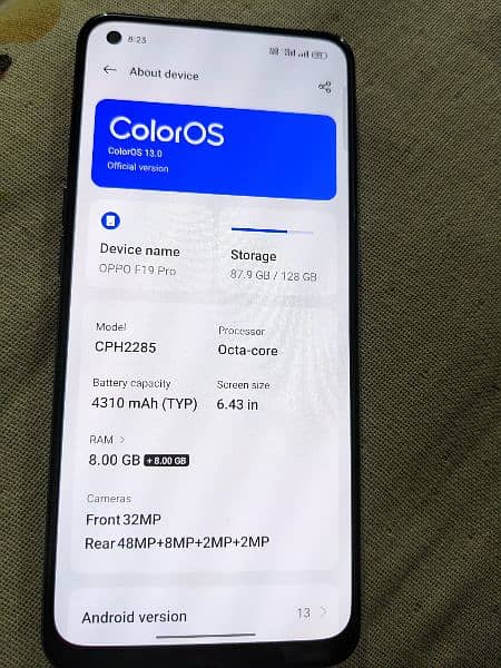 Oppo f19 pro 8+8/128 0