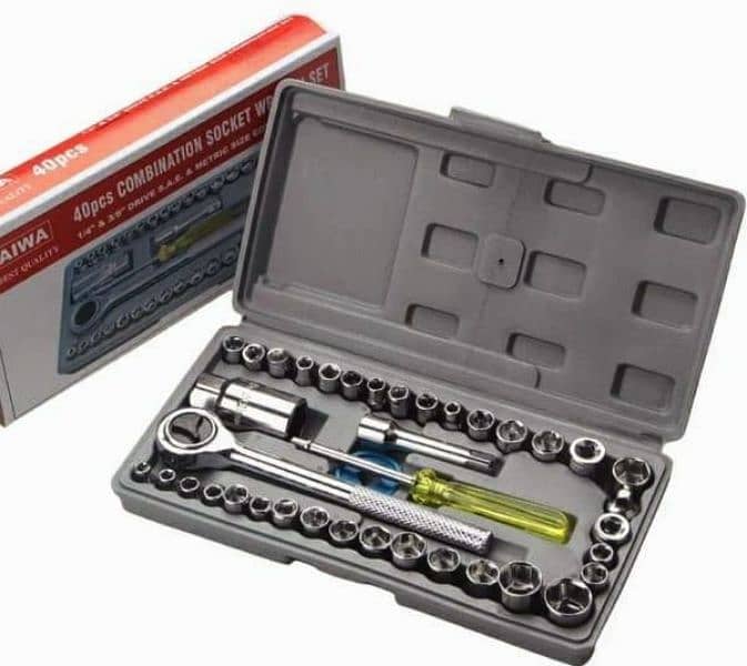 40 Pcs Stainless Steel Wrench Tool Set 1