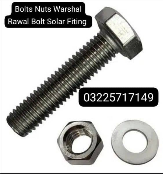 Solar Stand Bolt Nuts Warsher Stainless Steel  Dealer Rawal Bolt 1