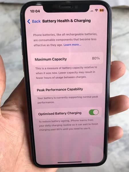 iPhone XS non pta 10by9 condition battery health 80 all okay 6