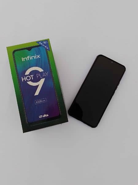 Infinix hot 9 Play 4/64 4g With Box And Charger All Okay 9