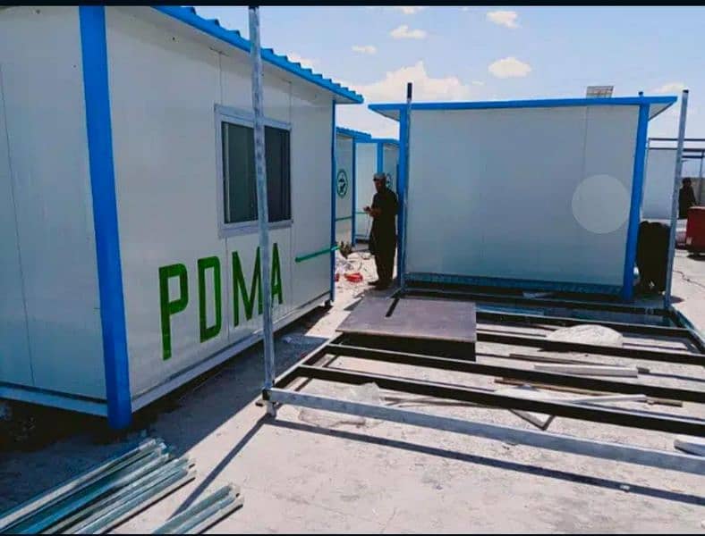 Shower office container|Porta cabin|Prefab structure with 4 wheel 8