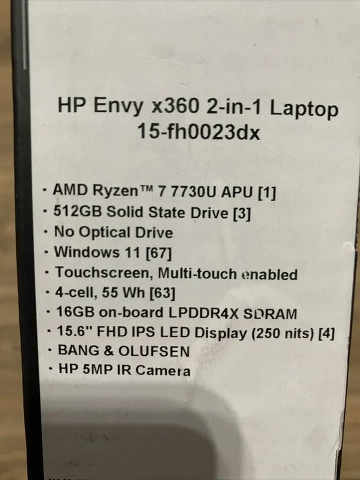 13th Gen Hp Envy x360 - Ryzen 7 7730U | 16GB / 512GB SSD | Hp Spectre 1