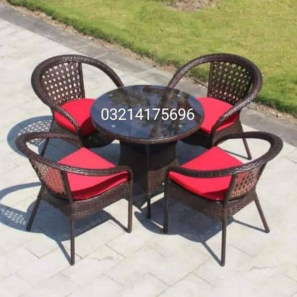 OUTDOOR GARDEN RATTAN UPVC FURNITURE SOFA SET CHAIRS TABLE UMBRELLA 5