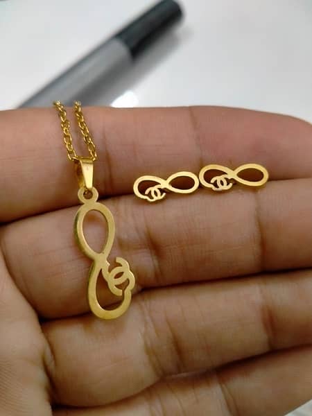 infinity symbol stainless steel set 0