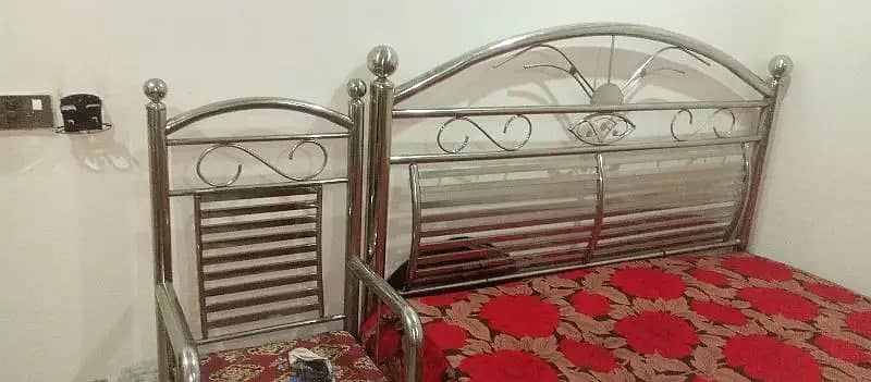 Stainless Steel bed set/bed set/double bed 4