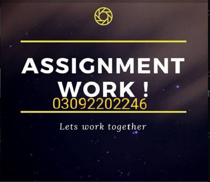 All types of assignments are available here for you. 0