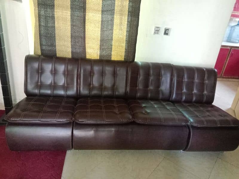 two 4 seter sofa with table 3