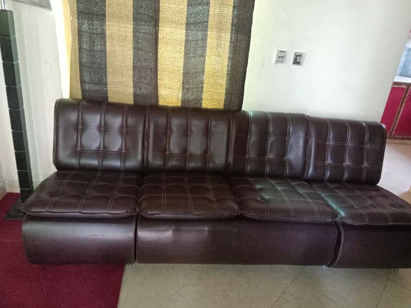 two 4 seter sofa with table 4