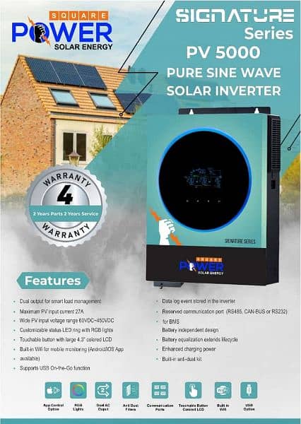 Power Square Signature Series 4KW PV5000 Solar Hybrid Inverter 0