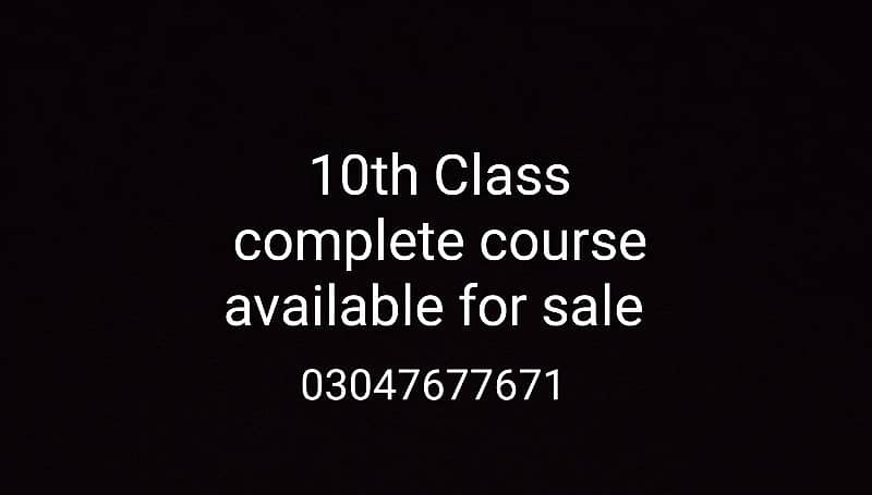 10th Class complete course with guide books and notes. 0