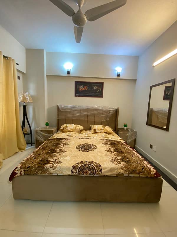 1 bed furnished apartment available for rent in gulberg green Islamabad 8