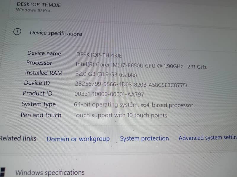 Dell latitude 7490,i7 8th generation,32 gb ram,500 gb ssd,Touch screen 1