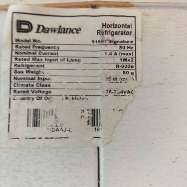 Dawlance inverter. Model number:91997 signature for sale. 2