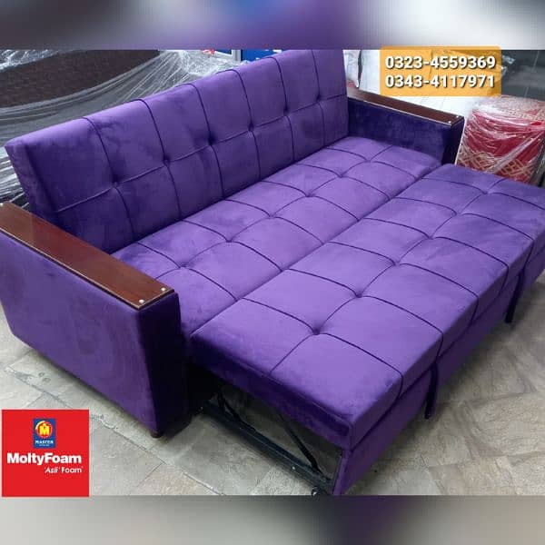 Molty double bed sofa cum bed/dining table/stool/Lshape sofa/chair 19