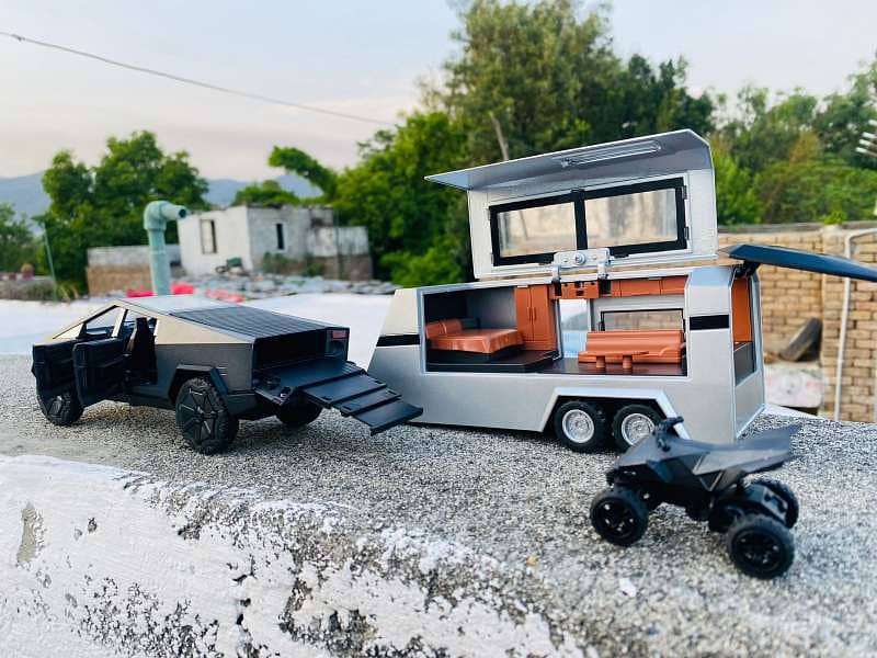 Tesla Cyber Truck with Cybersquad diecast car model up for sale. 14