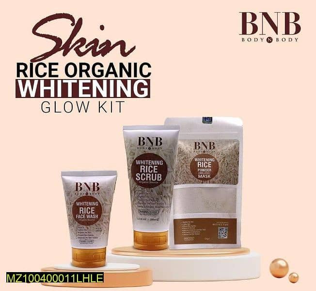 Combo kit (Rice Whitening And Glowing Facial Kit) 1