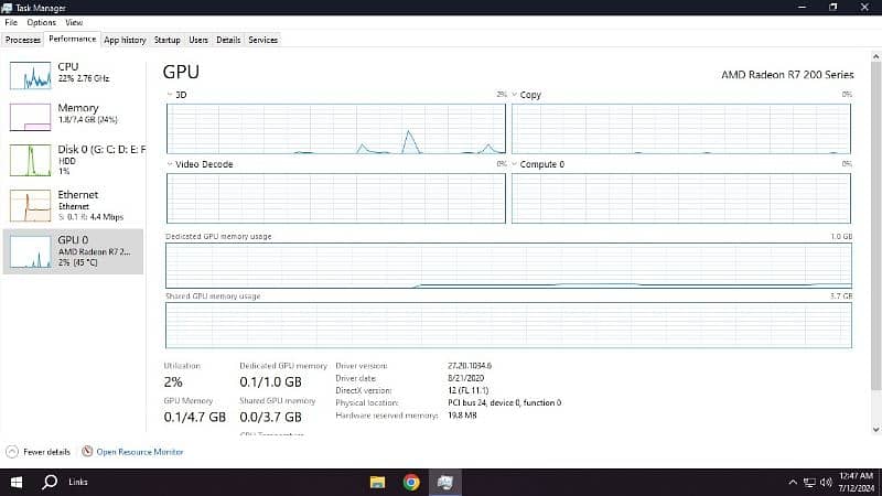 corei3 2cores 8gbram 4ram slots + amd redeon r7 200series graphic card 7