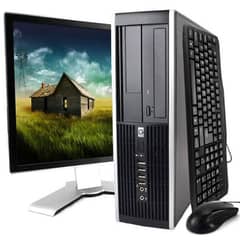 hp PC with LCD 22 inch 6gb ram core2quad CPU 2gb graphics