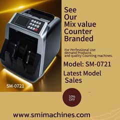 SM Multi currency mix bank cash counting machine, locker Pakistani