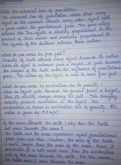 Handwriting Assignments