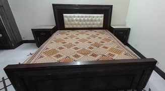 King Bed with mattress and 2 side Table