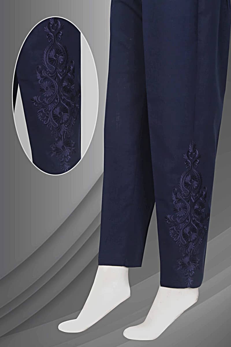 Ladies Cotton Trousers 4000 Pieces Lot for Sale, Embroidered Trousers 1