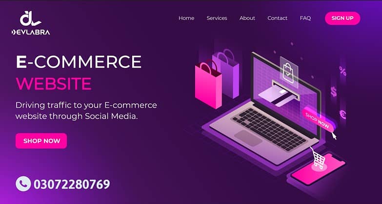 Digital Marketing - Web development shopify  -Ecommerce Services web 8