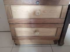 Oak wood Drawer along with a side table
